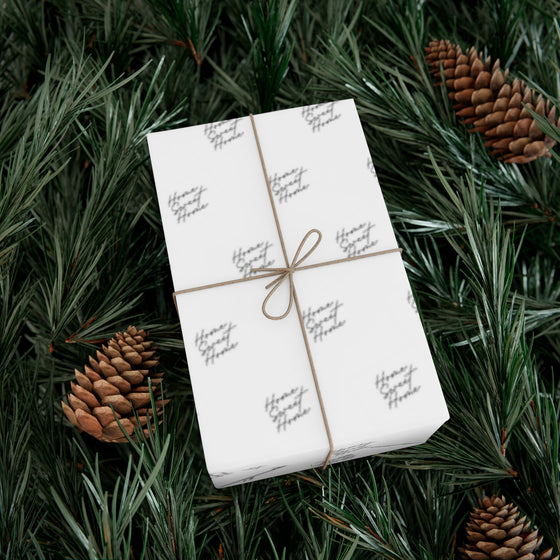 Home Sweet Home Gift Wrap Paper (White + Black)